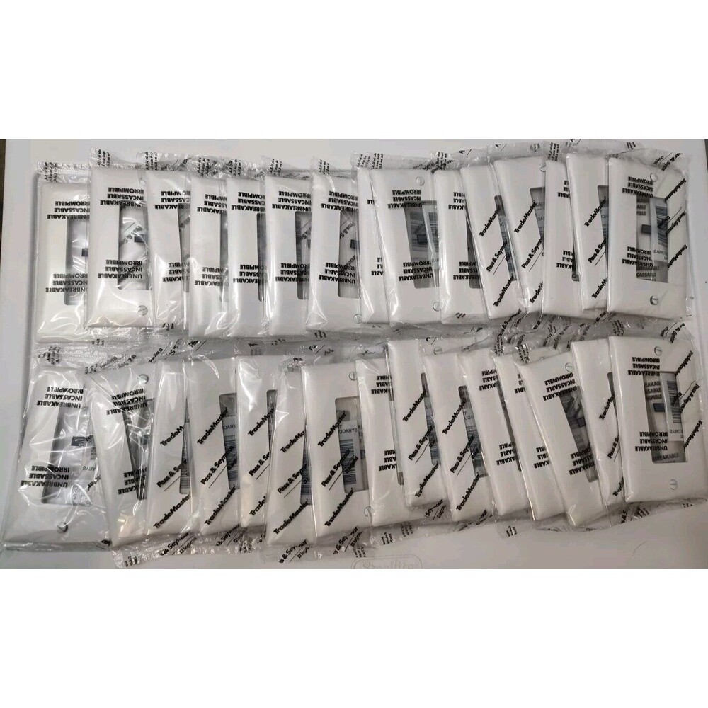 Legrand Pass & Seymour TradeMaster Single Gang Wall Plate in White (Qty 30) TP26